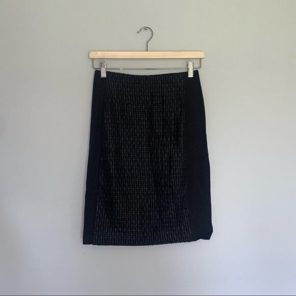 Roland Mouret for Banana Republic Pencil Skirt Black Metallic Embellished Size 2 - Picture 3 of 8